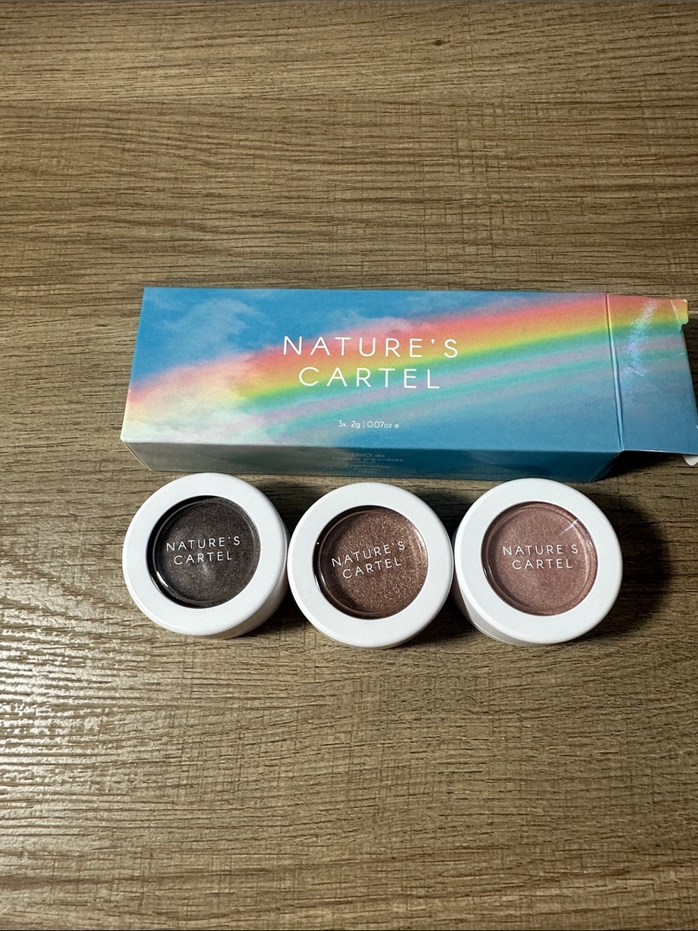 Shimmer Eyeshadow Trio - Deep Taupe, Bronze, Rose Gold